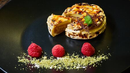 Small cake with different stuffing. Top viewの写真素材