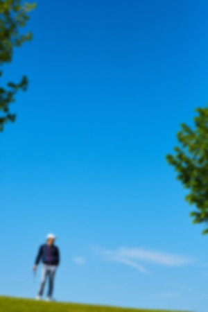 Background blur. Golf is a popular sport of menの写真素材