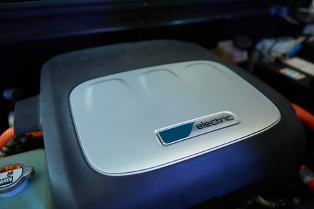 Electric vehicle motor. Battery and hybrid Engineの写真素材