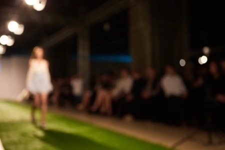 Fashion runway out of focus. The blur background.の写真素材