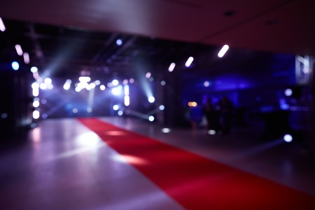 Blurred defocused image of car presentationの写真素材