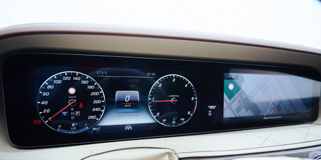 Luxury car dashboardの写真素材