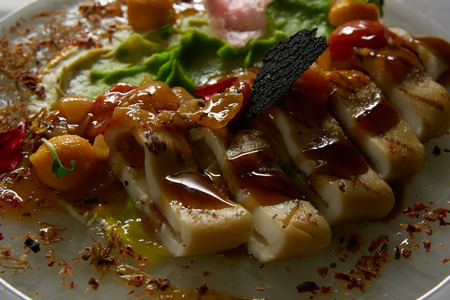 Italian grilled squidsの写真素材