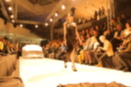 Fashion runway out of focus. The blur background