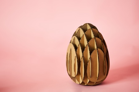 The cardboard Easter background. Cardboard Easter Decoration.