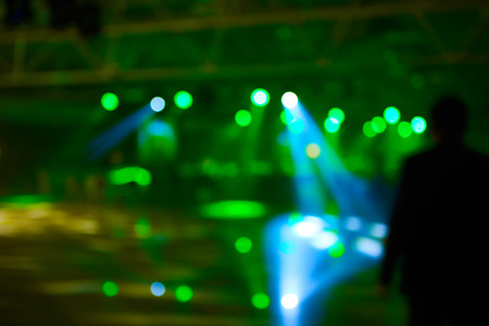blurred lights on stage, abstract image of concert lighting