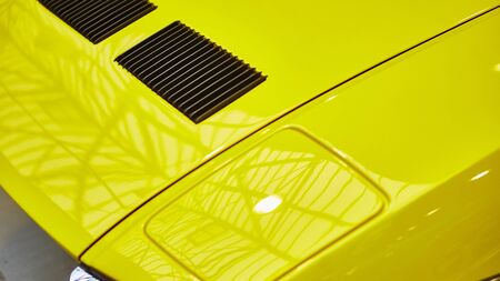 Detail of classic car. Close-up of headlight.の写真素材