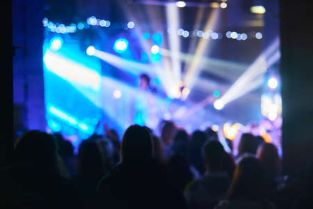 people having fun in a disco. blur effect for an artistic touchの写真素材
