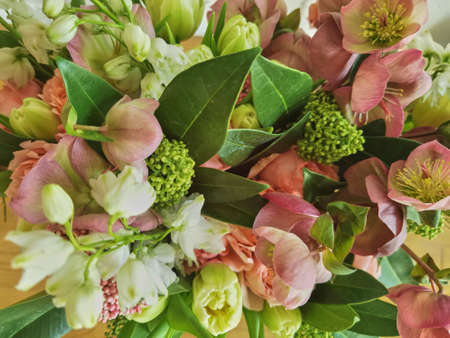 Beautiful bouquet flower for background. Vintage Filterの写真素材