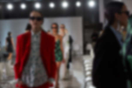 Fashion runway out of focus. The blur backgroundの写真素材