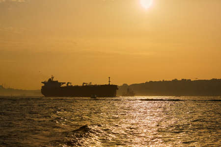 Logistics and transportation of International Container Cargo ship. Freight Transportation, Shipping.の写真素材