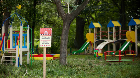 Horenka, Ukraine - August 25, 2022: The consequences of russian invasion in Kyiv region near...