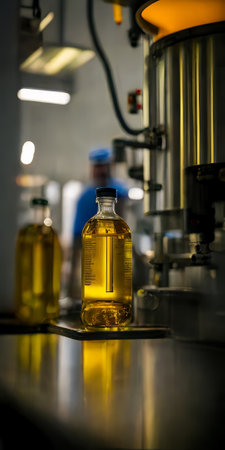 Factory for the production of edible oils a shallow depth of field. Selective focusの写真素材