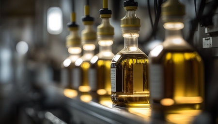 Factory for the production of edible oils a shallow depth of field. Selective focusの写真素材