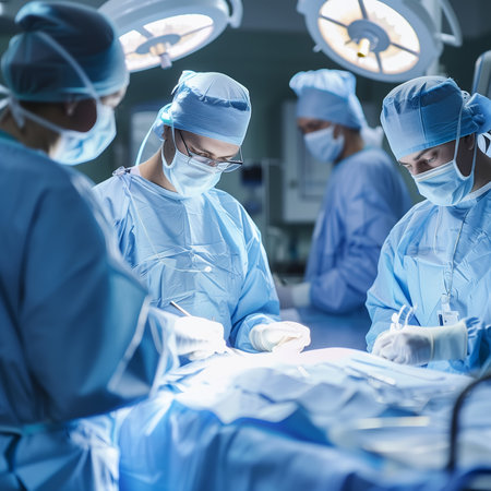 Medical team performing operation.の素材