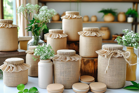 Christmas and new year background - gift boxes. Copy spaceの素材