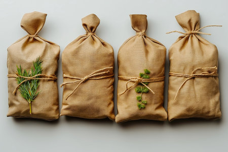 Christmas and new year background - gift boxes. Copy spaceの素材