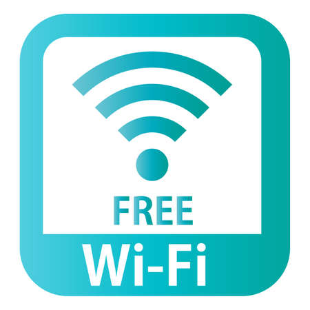 It is an illustration of Free Wi-Fi with a cyber atmosphere. Tell them that Wi-Fi is available in a stylish atmosphere.のイラスト素材
