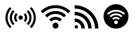 Various wifi icon sets with shadows.のイラスト素材