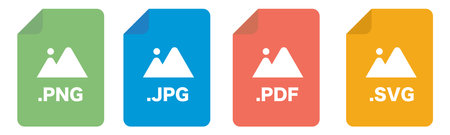 Data files PNG JPG PDF SVGのイラスト素材