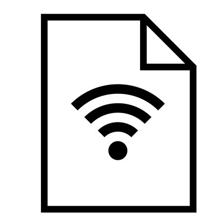 WiFi icons and files vectorのイラスト素材