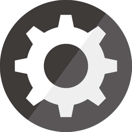 Simple gear icon. Vector image.のイラスト素材