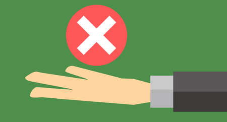 A man who dedicates his life to the divorce mark.のイラスト素材