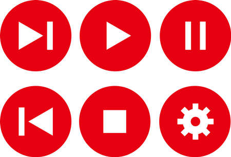Media player icon set.