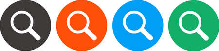 Loupe (magnifying glass) icon set.