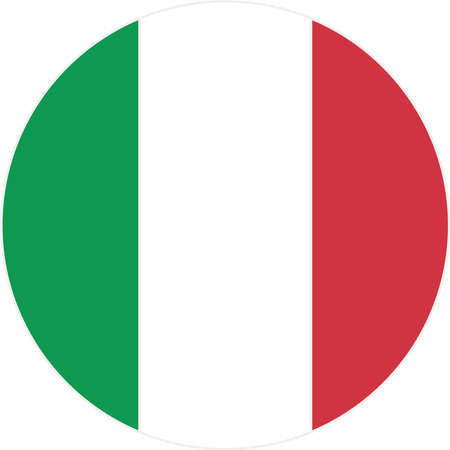 Italian flag. Round vector image.のイラスト素材