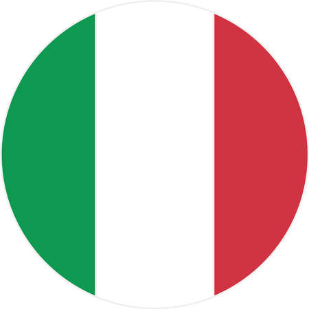 Ilustración de Italian flag. Round vector image. - Imagen libre de derechos