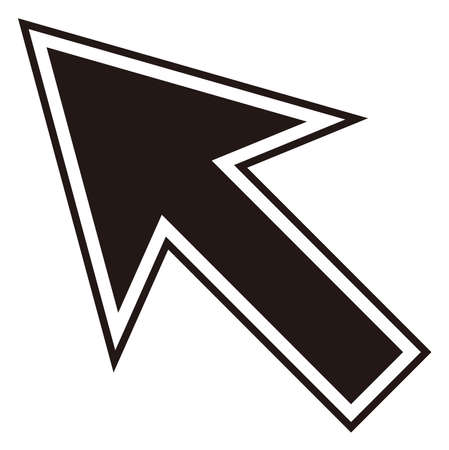Black mouse cursor. Vectors about pointers and clicks.のイラスト素材