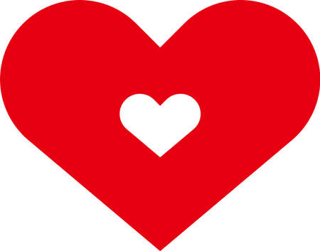 A heart symbol inside a heart.のイラスト素材