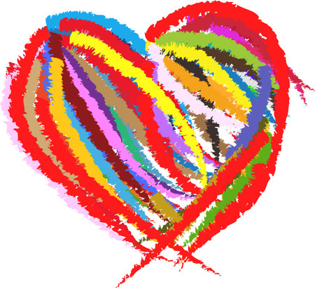 Colorful heart icon. Vector image.のイラスト素材