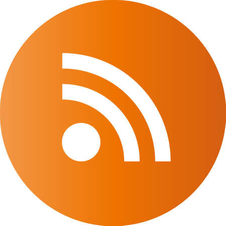 RSS icon in orange. Buttons about RSS readers.