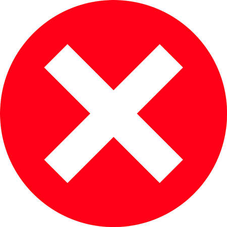 A crossmark icon that indicates a mistake or mistake.のイラスト素材