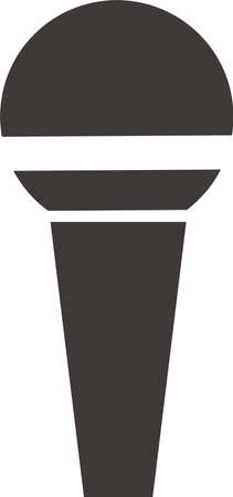 Simple hand microphone icon. vector.のイラスト素材