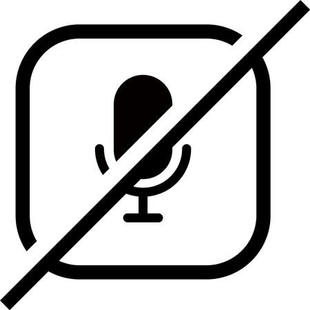 Microphone mute icon.のイラスト素材