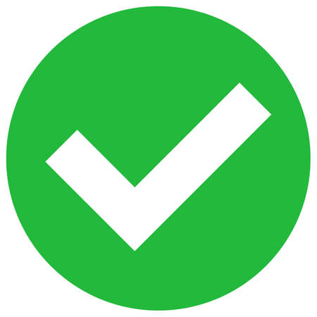 Check marks for success or approval. Green vector icon.のイラスト素材