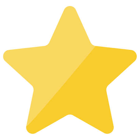 Glossy star flat icon. vector.のイラスト素材