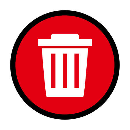 Trash can icon. Ideal for expressing deletion etc. vector.のイラスト素材