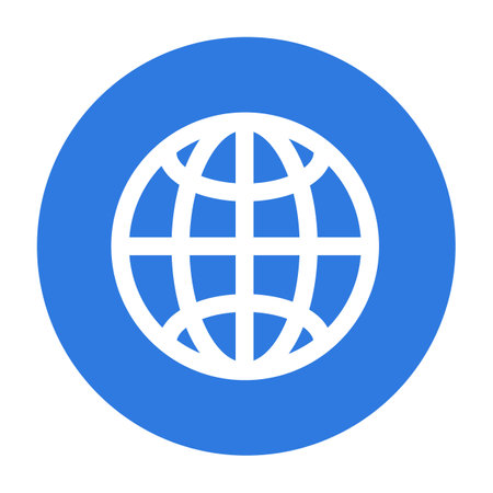 Round browser icon. Vector about the internet.のイラスト素材