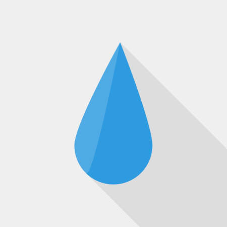 Flat water drop vector icon.のイラスト素材