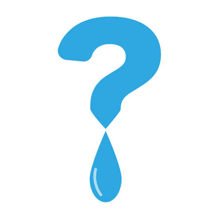 Water droplets falling from the question mark. vector.のイラスト素材