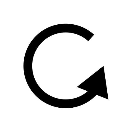 Round type return arrow icon. vector.のイラスト素材