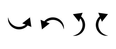 Curved arrow icon set. vector.のイラスト素材