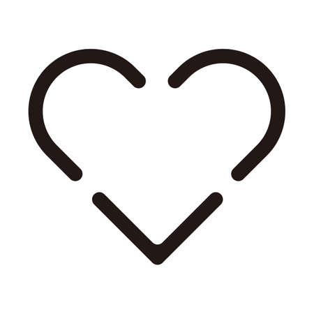 Fashionable black heartmark icon. Simple vector.のイラスト素材