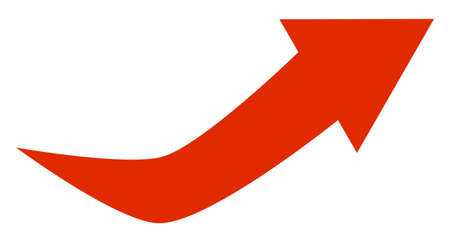 Red arrow icon to rise. vector.のイラスト素材