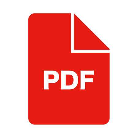 PDF file vector icon. Red flat data.のイラスト素材
