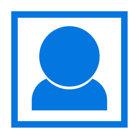 Blue person silhouette icon. vector. User Icon, Account Icon.のイラスト素材